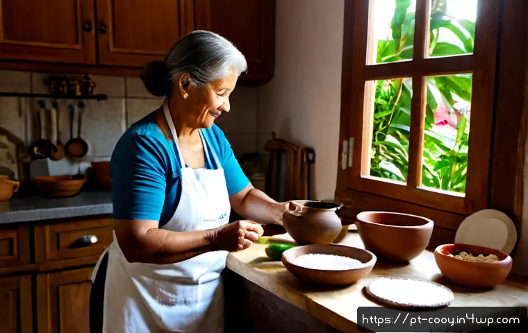 가족 요리 유산을 위한 포토 에세이 제작 - Photorealistic documentary-style photo essay scene of a Brazilian grandmother and adult granddaughte...
